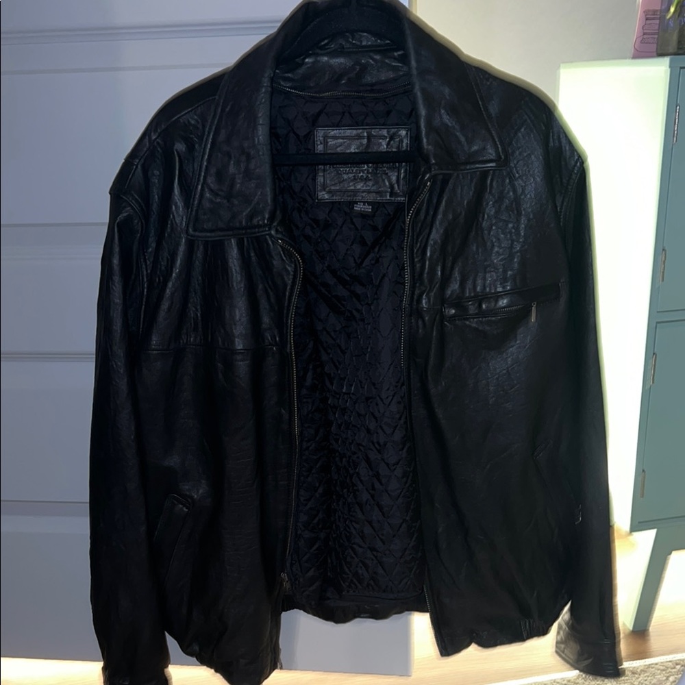 Wilsons Leather Black Lightweight Shirt Jacket